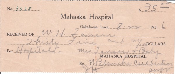 Paul henry tancer mahaska county hospital iowa