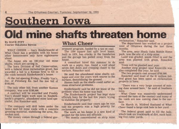 What Cheer Keokuk County Iowa