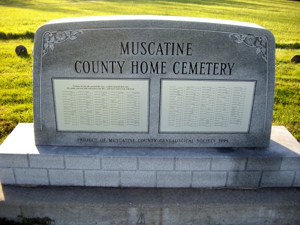 Muscatine County Home Cemetery Iowa