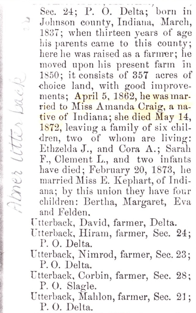 Abner Utterback Amandria Craig Iowa