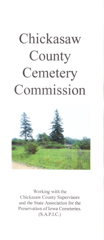 chickasaw county pioneer cemetery commission