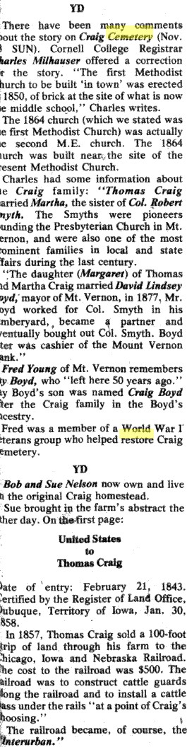 Craig Cemetery Linn County