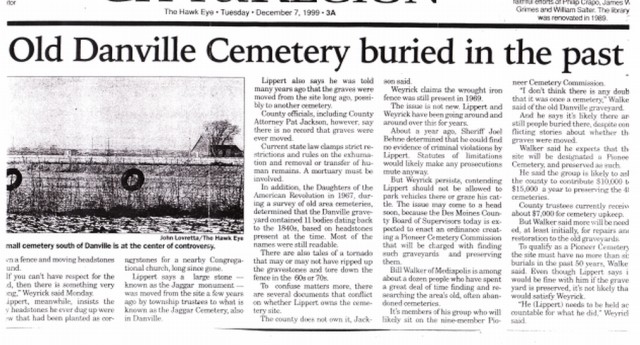 Danville Cemetery Des Moines Iowa