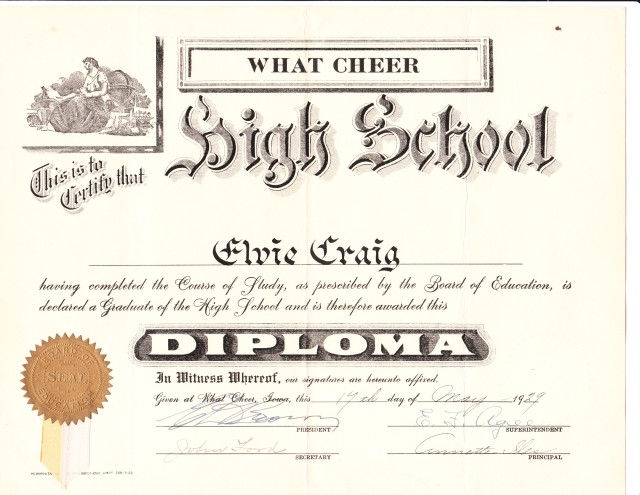 Elvie Craig Tancer What Cheer Iowa