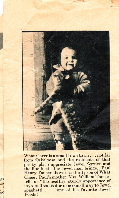 Paul Tancer What Cheer Iowa