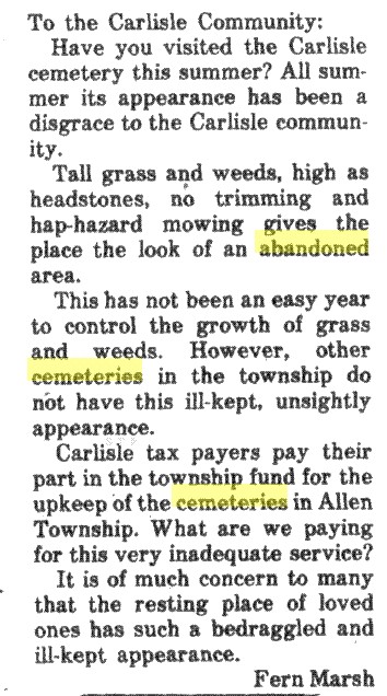 neglected cemeteries