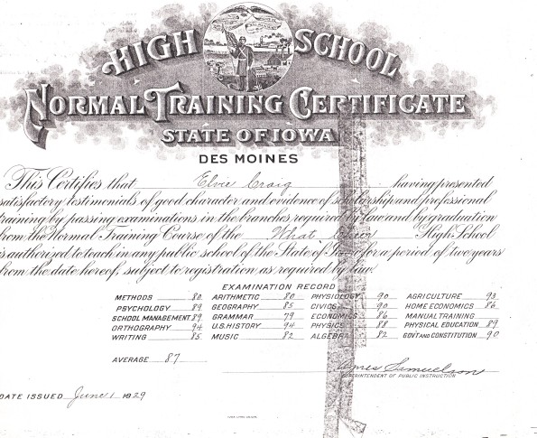 Elvie Craig Tancer What Cheer Iowa